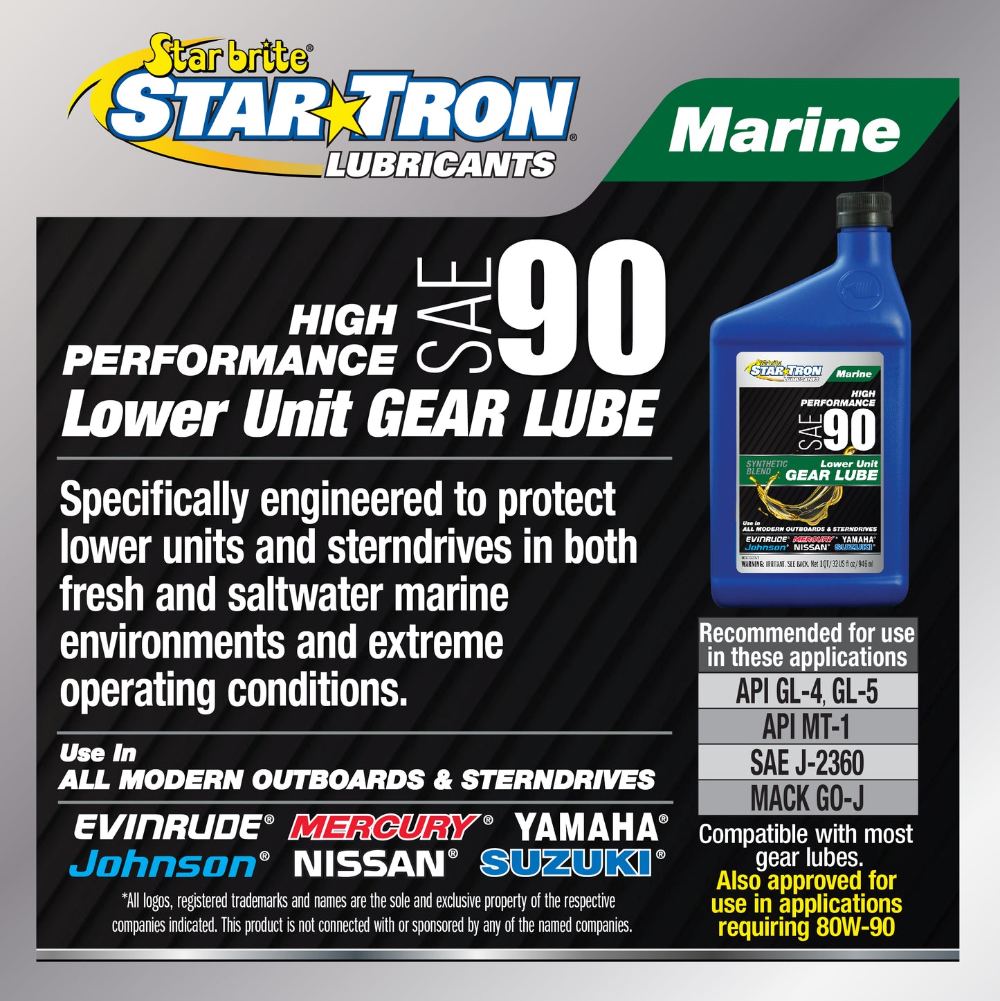 Star Tron SAE 90 Marine Gear Lube – High Performance Synthetic Blend