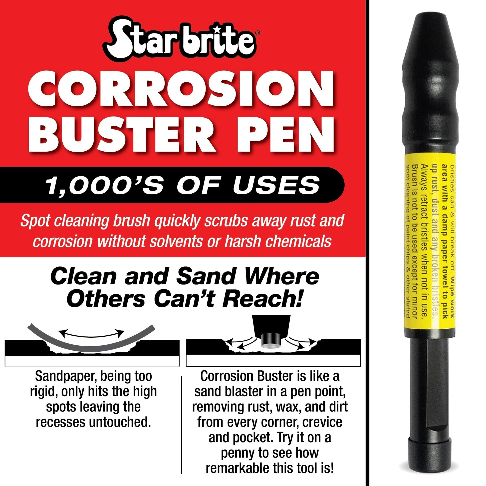 Corrosion Buster Pen - Electrical Connections, Marine Gear - Star brite Distributing, LLC
