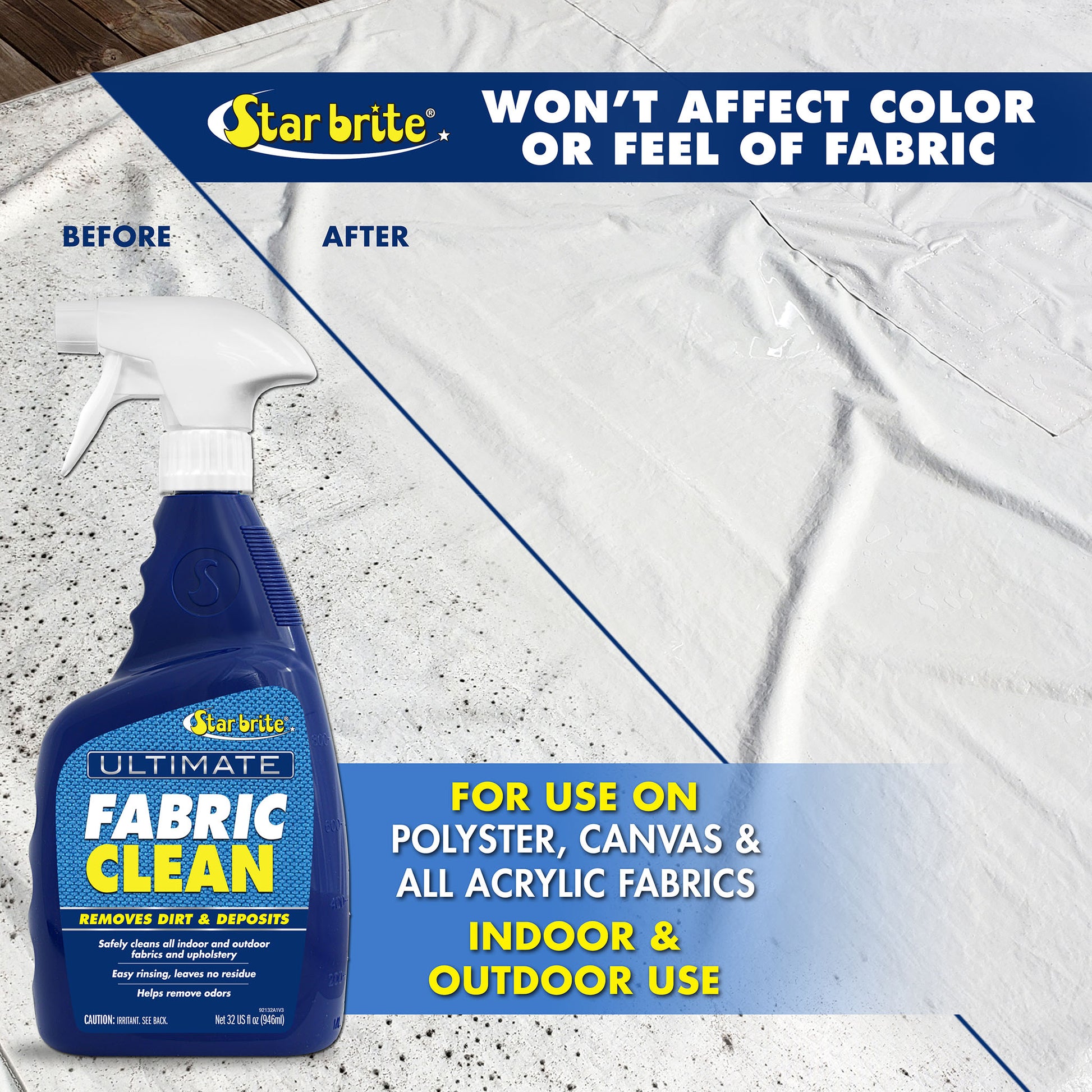 Ultimate Fabric Clean Spray - All Outdoor Fabrics + Odor - Star brite Distributing, LLC