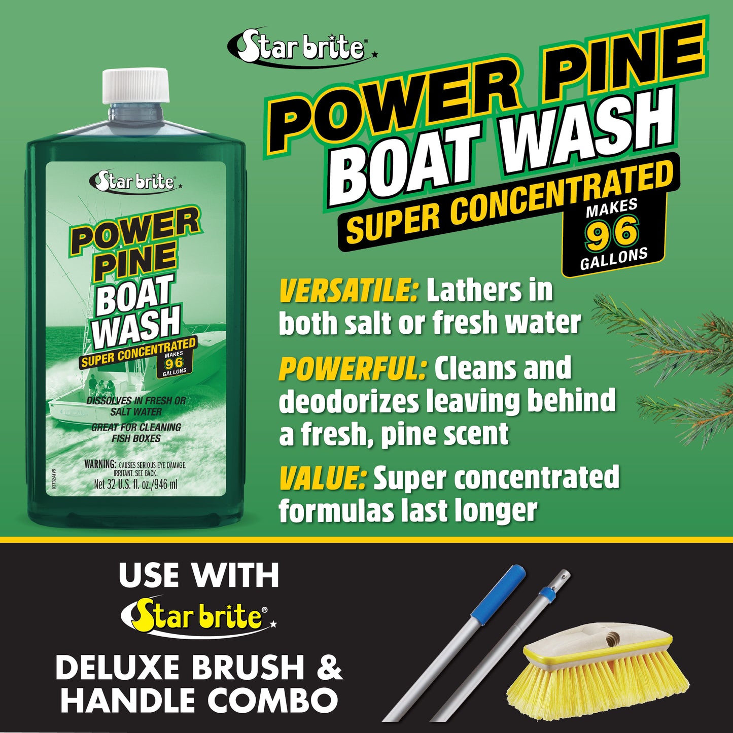 Power Pine Boat Wash - Concentrated Marine Grade Formula