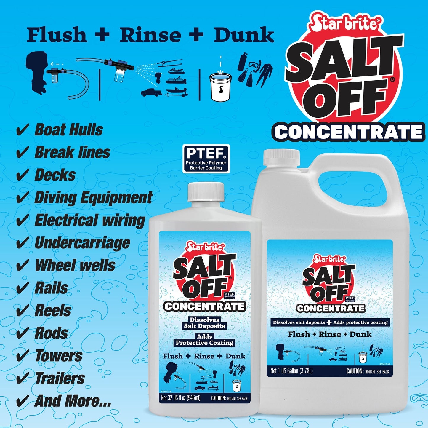 Salt Off Concentrate - Salt Remover Wash & Engine Flush - Star brite Distributing, LLC