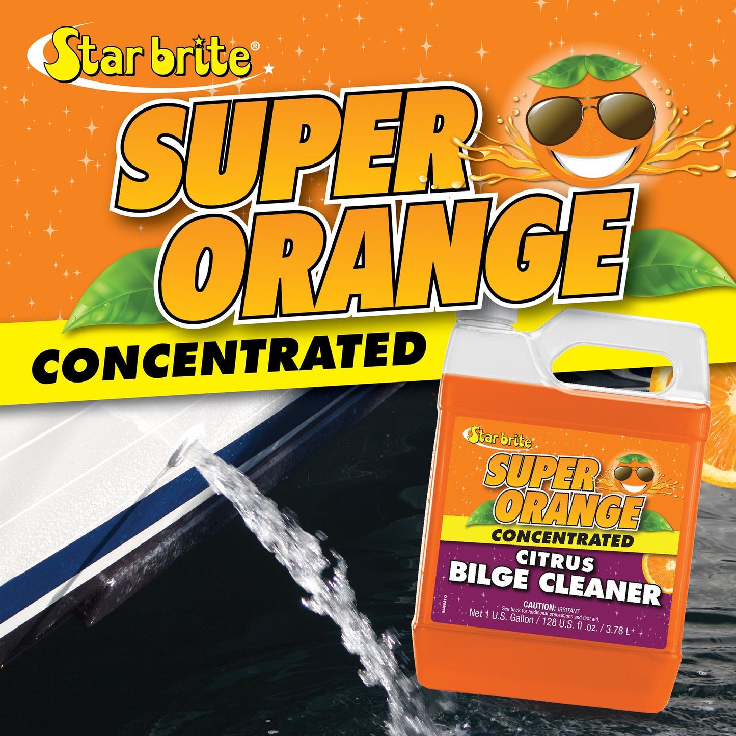 Super Orange Citrus Bilge Cleaner - Emulsifies Oil, Fuel - Star brite Distributing, LLC