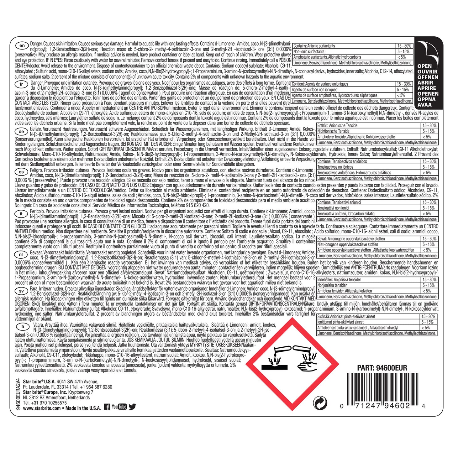 Super Orange Citrus Boat Wash & Wax - Fresh & Salt Water - Star brite Distributing, LLC