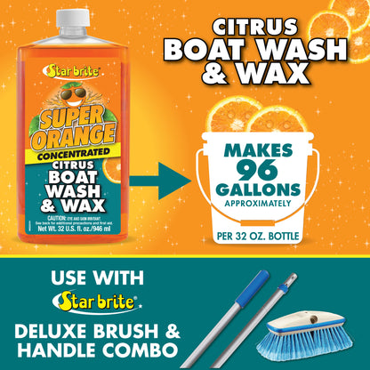 Super Orange Citrus Boat Wash & Wax - Fresh & Salt Water