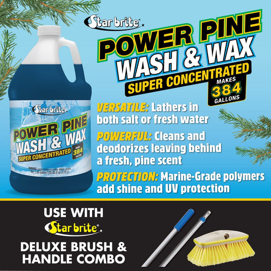 Power Pine Wash & Wax - Concentrated Marine Grade Formula - Star brite Distributing, LLC
