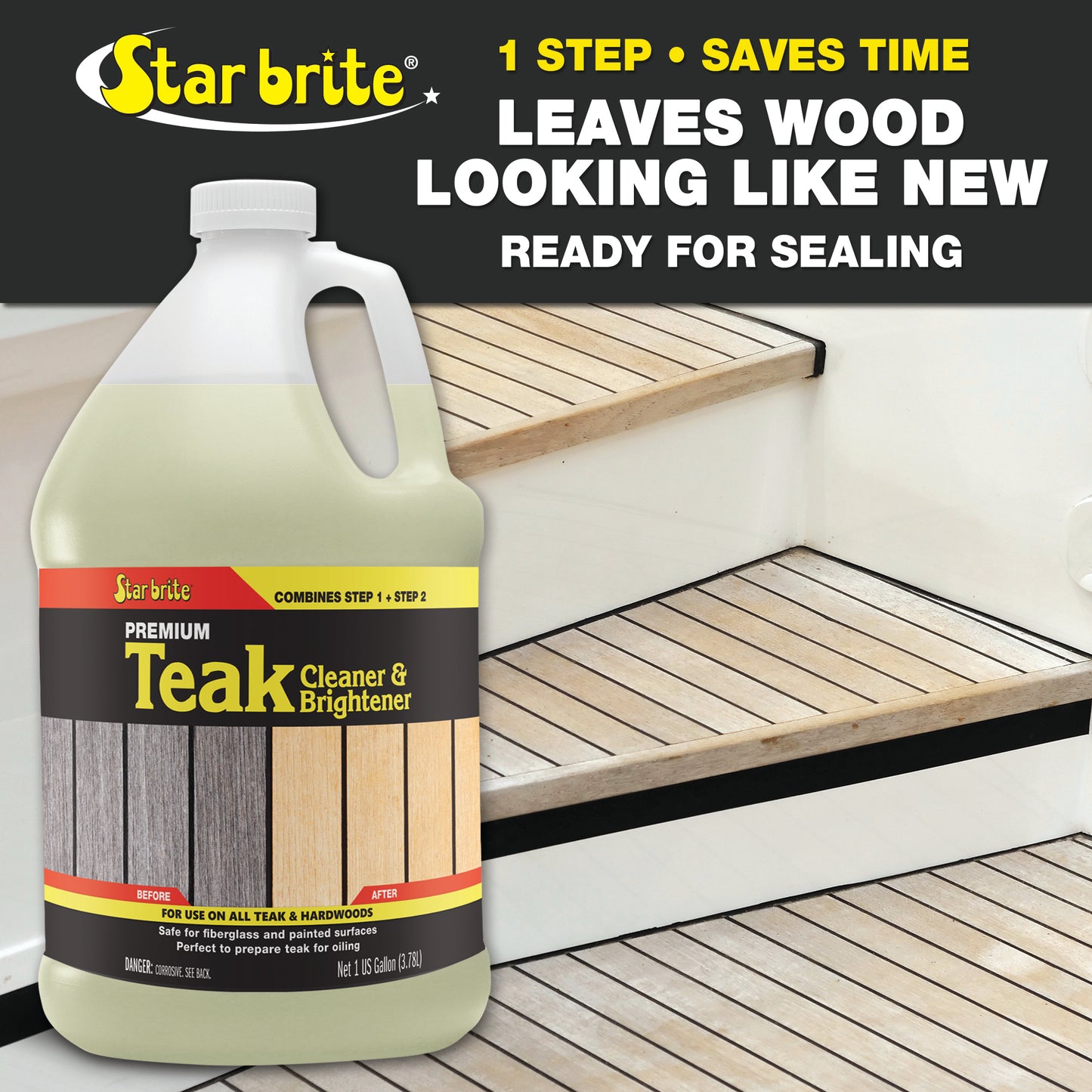 Teak Cleaner & Brightener - Restore & Enhance Wood Grain