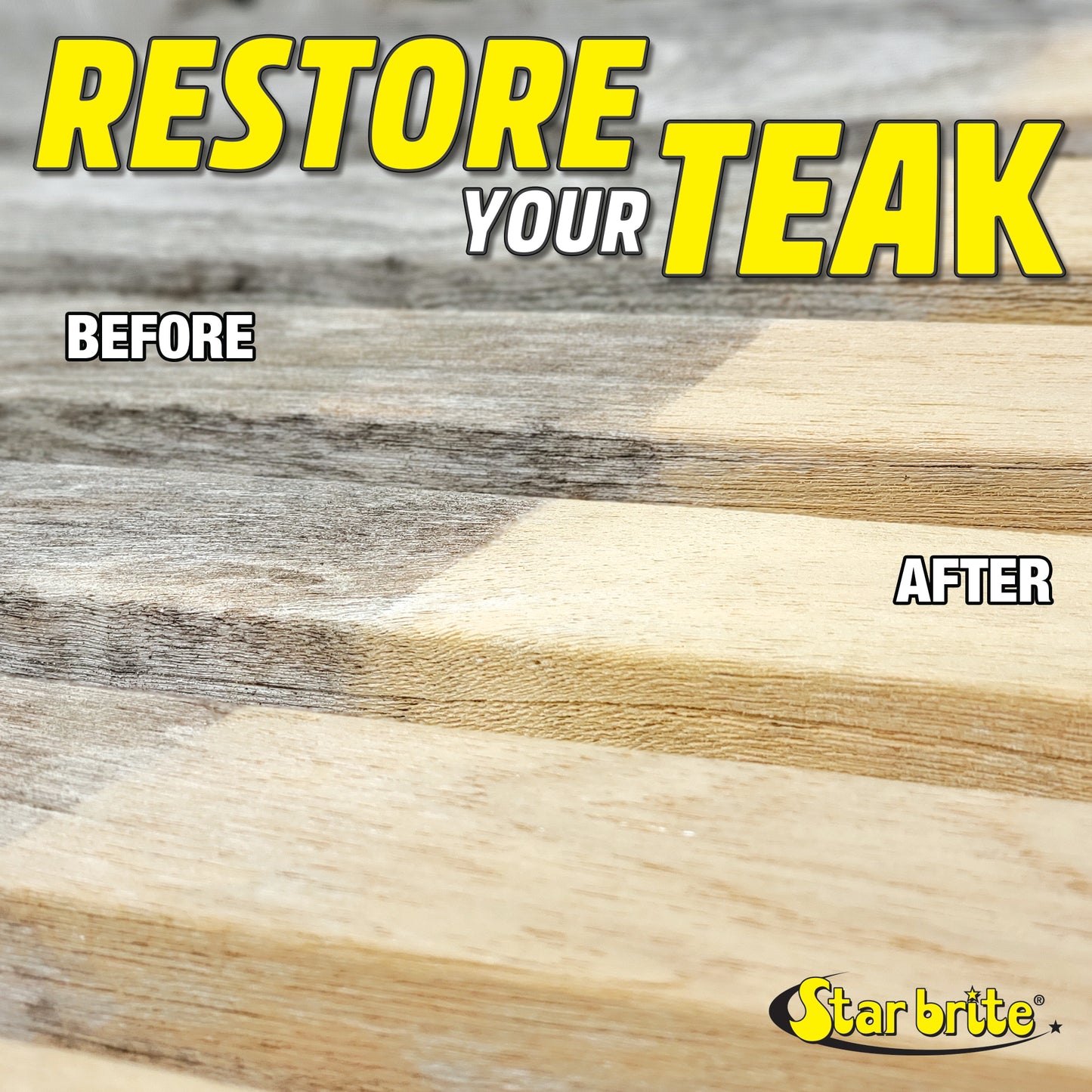 Teak Cleaner & Brightener - Restore & Enhance Wood Grain