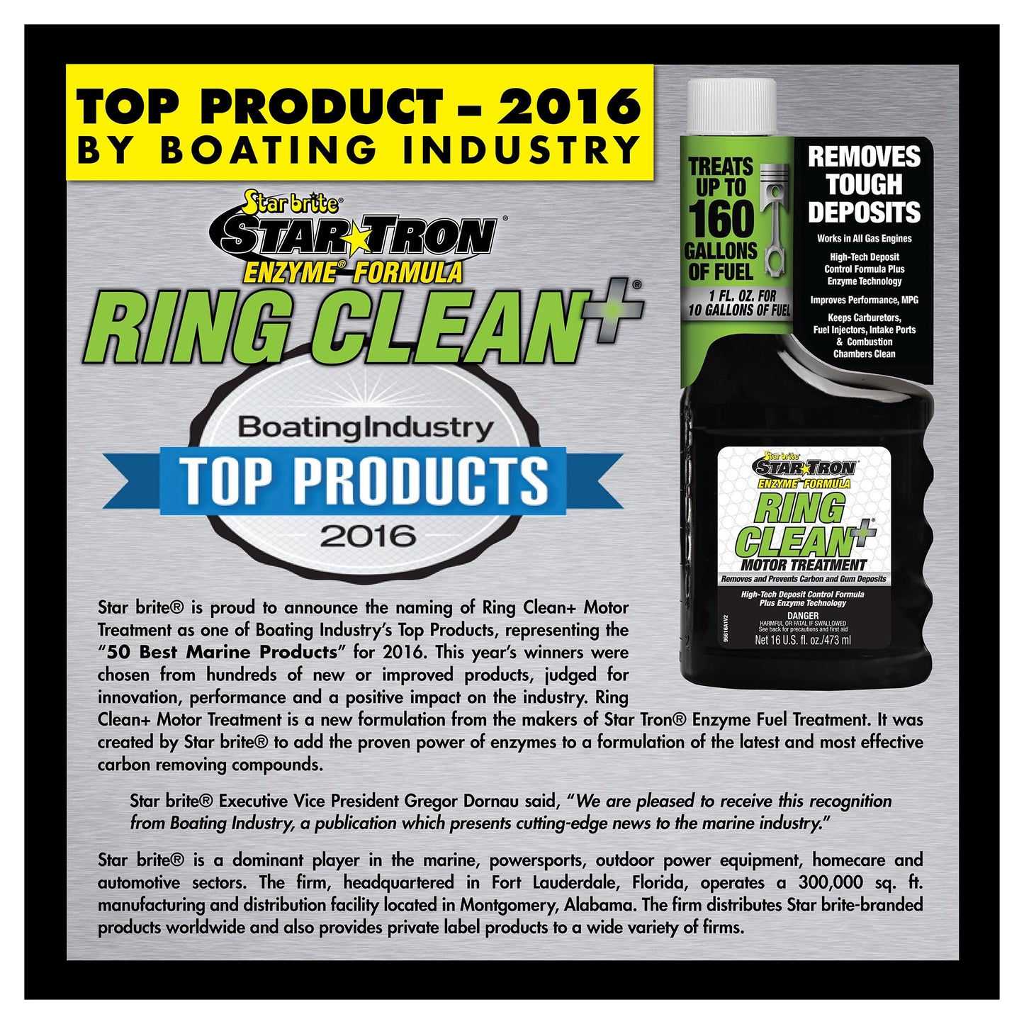 Star Tron Ring Clean+ Fuel Injector Cleaner - Star brite Distributing, LLC