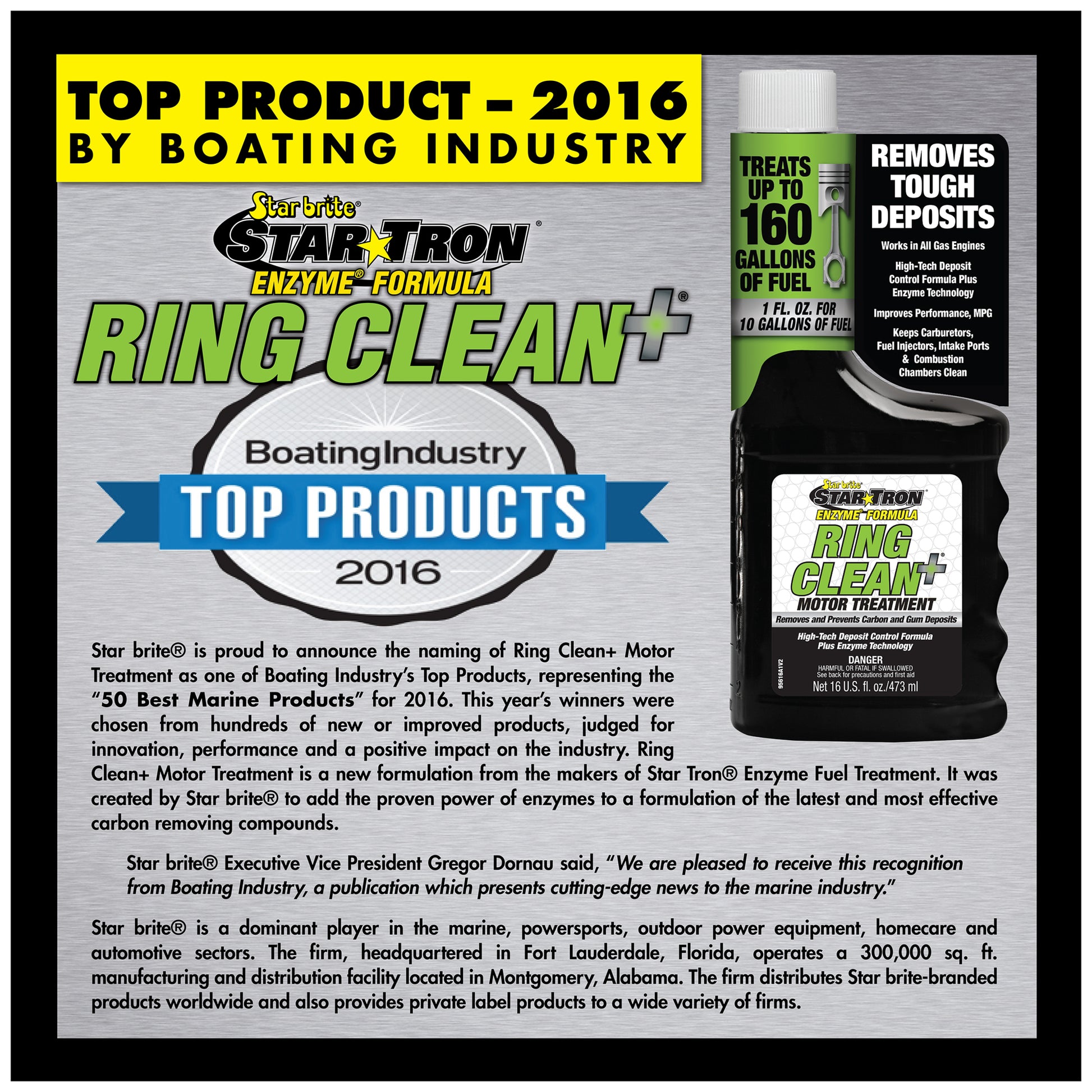 Star Tron Ring Clean+ Fuel Injector Cleaner - Star brite Distributing, LLC