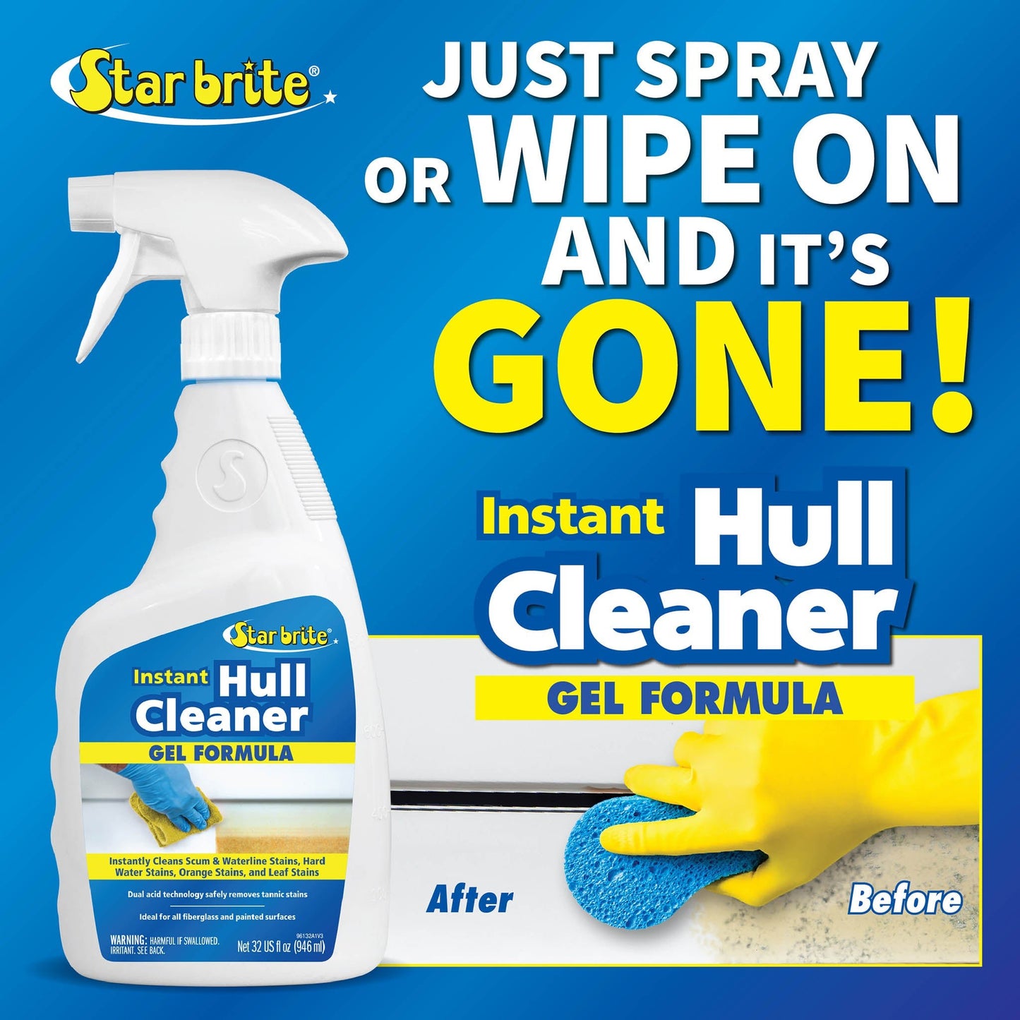 Instant Hull Cleaner - Easy to Use Formula - Star brite Distributing, LLC