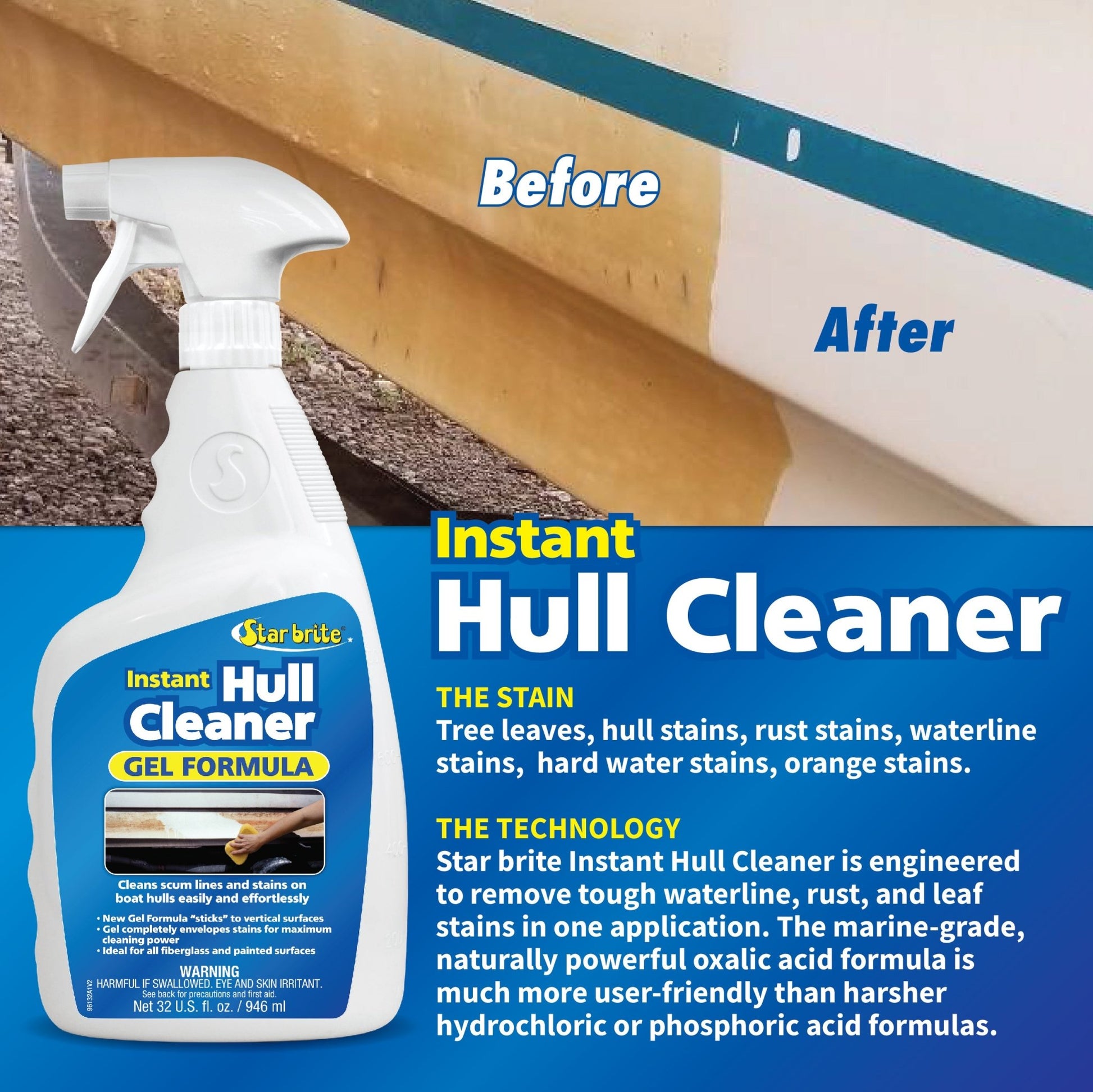 Instant Hull Cleaner - Easy to Use Formula - Star brite Distributing, LLC