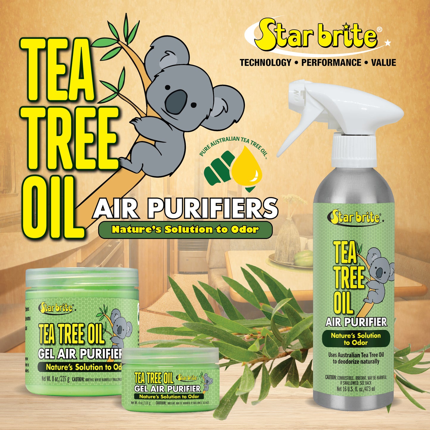 Australian Tea Tree Oil Gel Air Purifier Tub