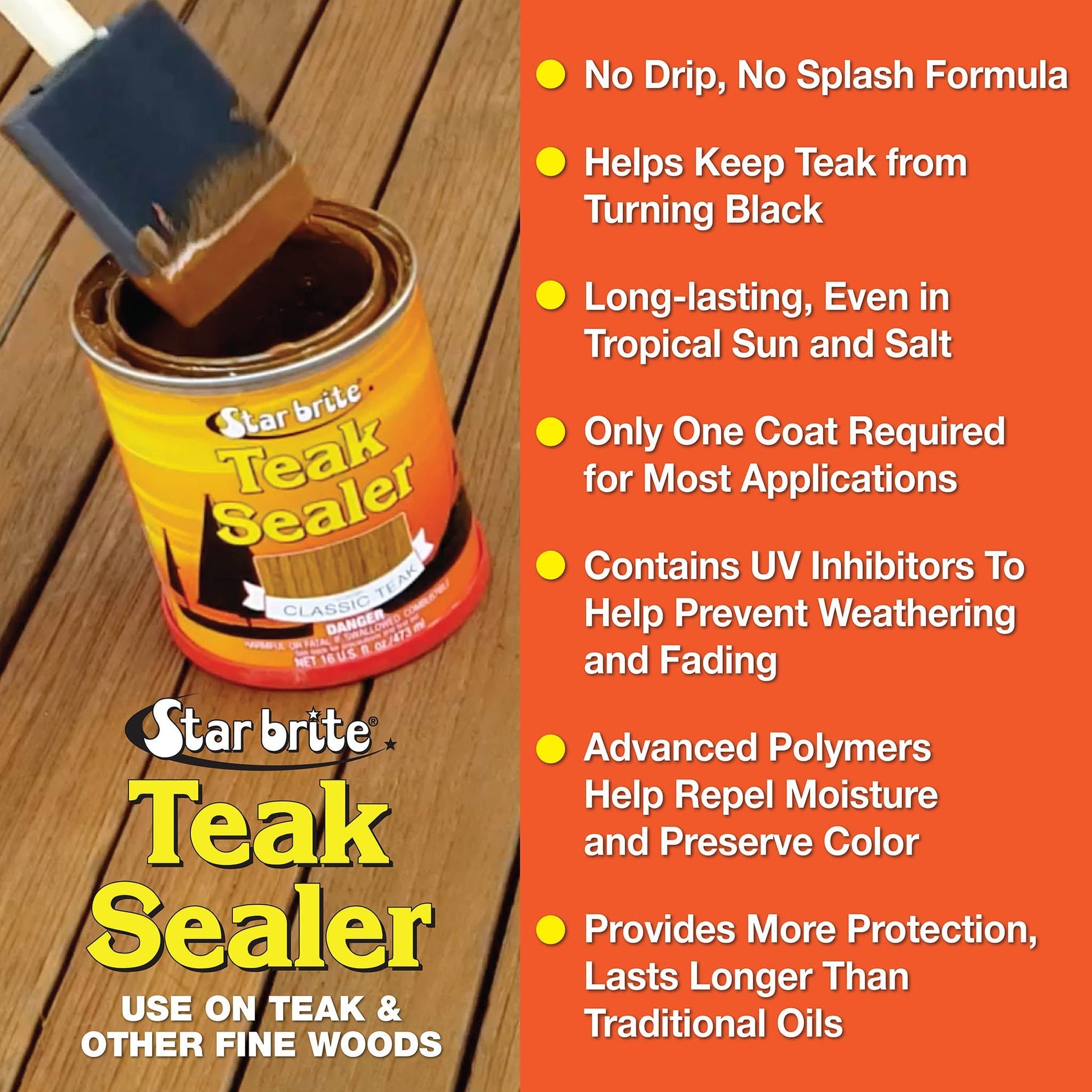 Durable Clear Teak Sealer - Star brite Distributing, LLC