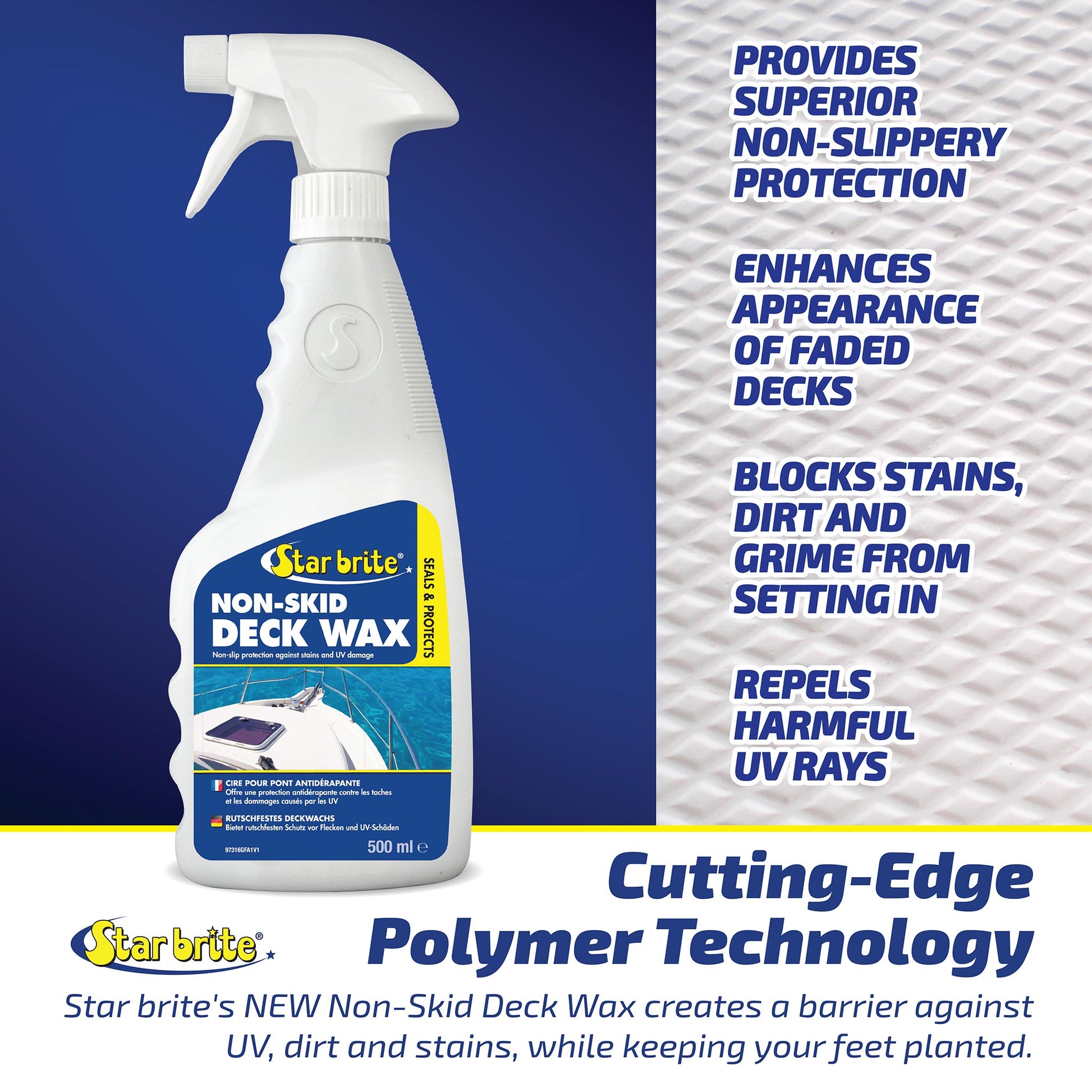 Non - Skid Deck Wax Spray - Ideal Marine Deck Wax Solution - Star brite Distributing, LLC
