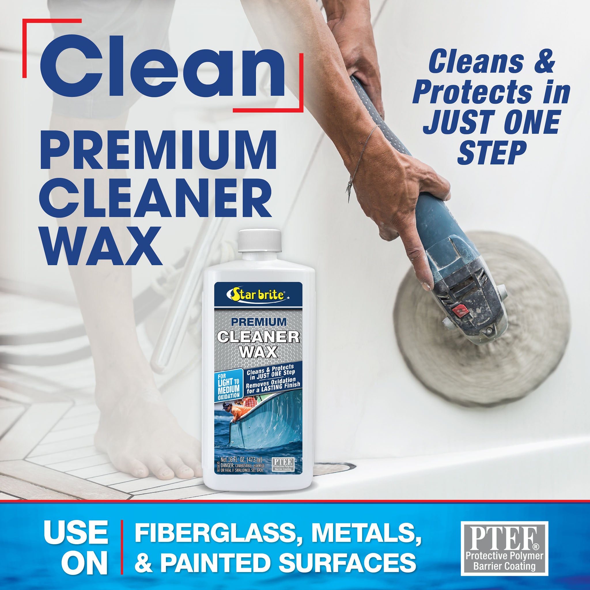 Premium Cleaner Wax - One Step Boat Polish & Oxidation Remover