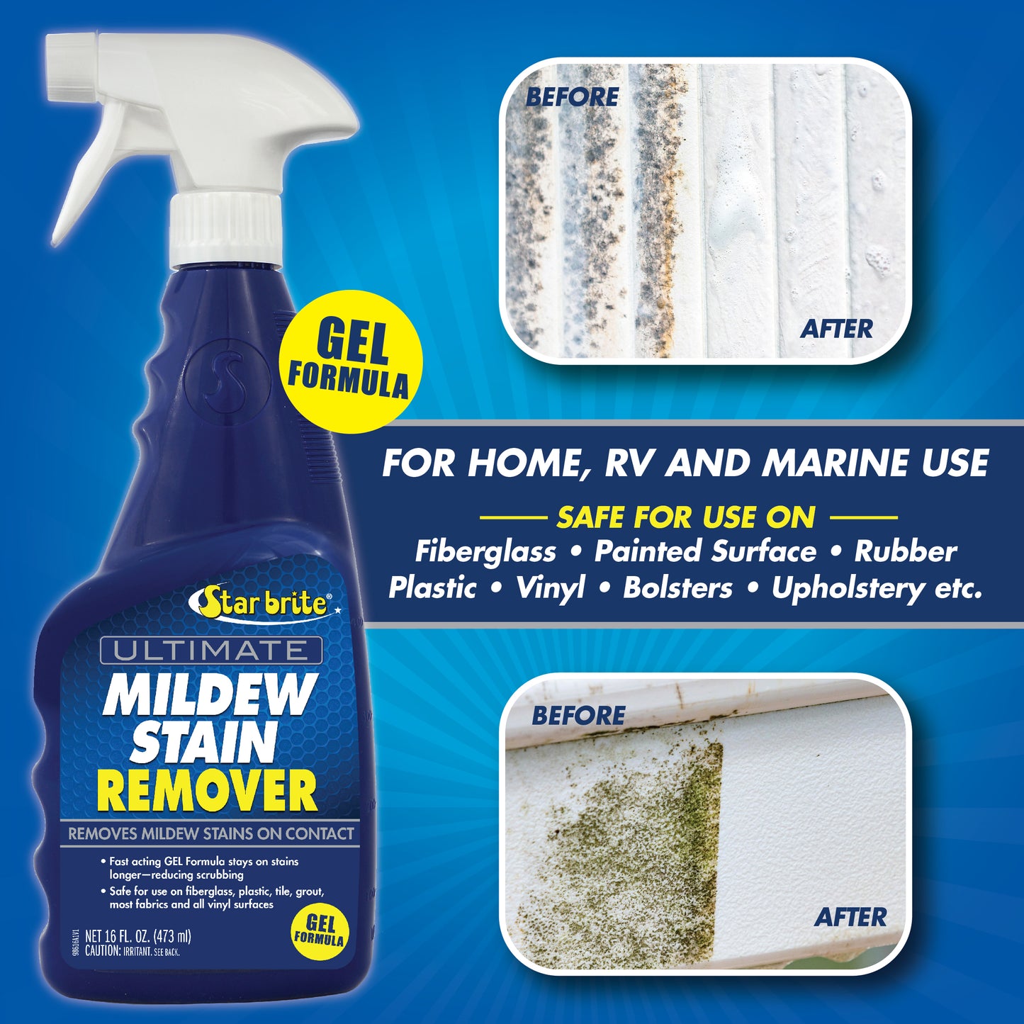 Ultimate Mildew Stain Remover - Fast-Acting Gel Spray