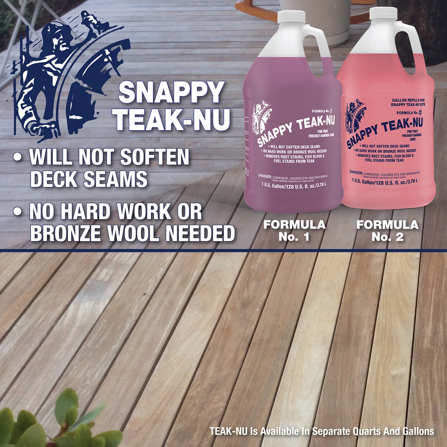 SNAPPY TEAK-NU – Professional Wood Renew & Restore, For That Freshly Sanded Look