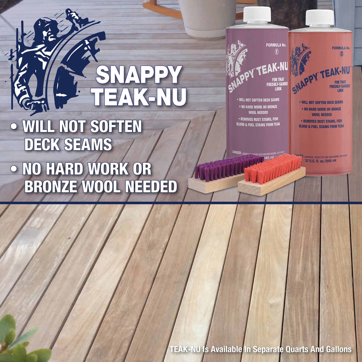 SNAPPY TEAK-NU – Professional Wood Renew & Restore, For That Freshly Sanded Look