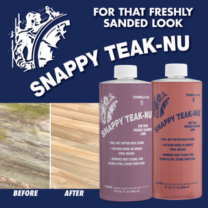 SNAPPY TEAK-NU – Professional Wood Renew & Restore, For That Freshly Sanded Look