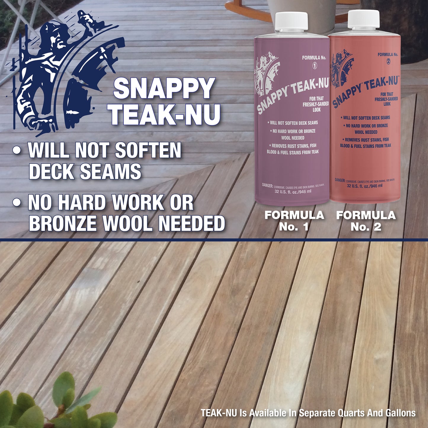 SNAPPY TEAK-NU – Professional Wood Renew & Restore, For That Freshly Sanded Look