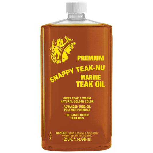 SNAPPY TEAK-NU Premium Marine Teak Oil - Wood Sealer and Finish