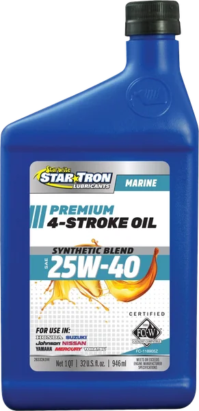 4-Stroke Premium Marine Oil Synthetic Blend SAE 25W-40