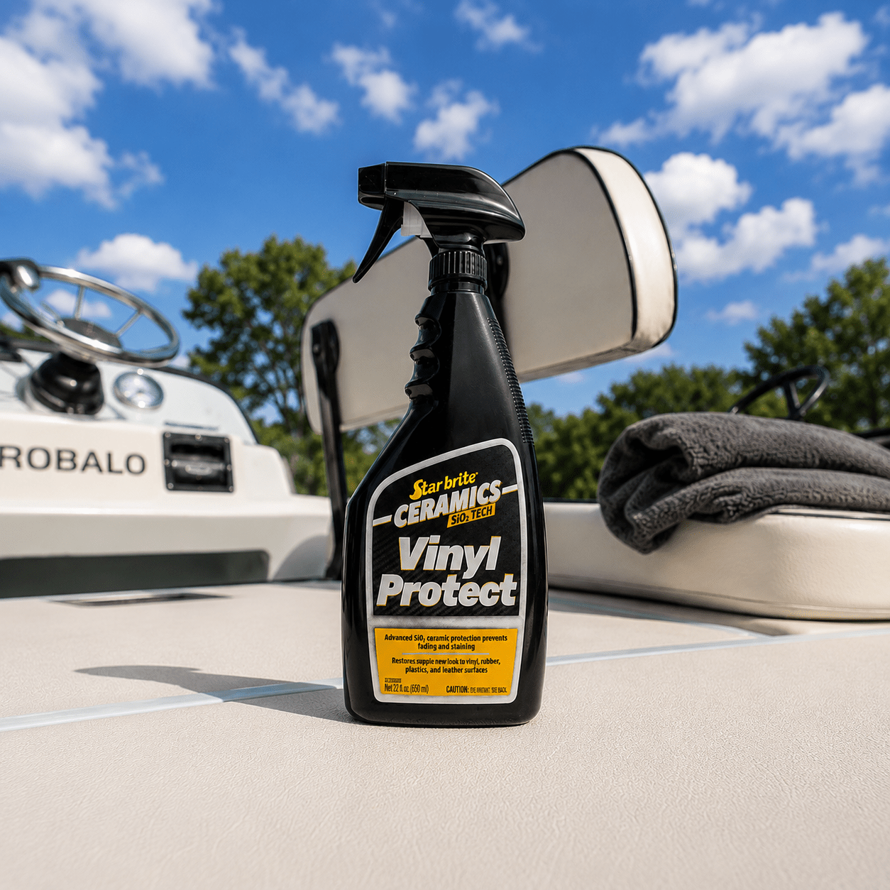 Star brite Ceramics Vinyl Protect on upholstery